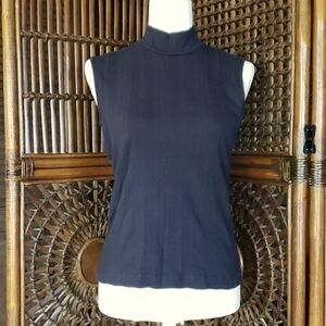 ANN TAYLOR Sleeveless Mock-Turtle Sweater Knit Top - Medium - GUC